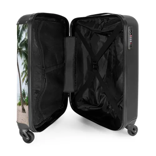 Surfboard - Palmbomen - Kleurrijk NBS - Handbagage koffer - Volwassenen Unisex middel -binnenkant