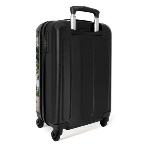 Surfboard - Palmbomen - Kleurrijk NBS - Handbagage koffer - Volwassenen Unisex middel -achterkant