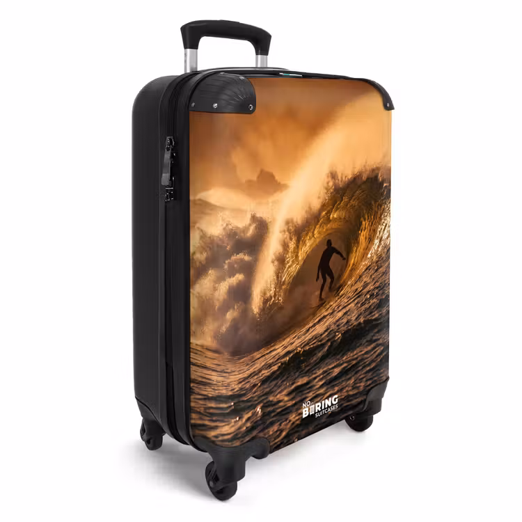 Koffer - Surfer - Golf - Oceaan - Sport - Oranje - Surfer - Golf - Oceaan - Sport - Oranje NBS - Handbagage koffer - Volwassenen Unisex middel