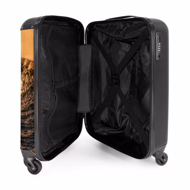 Koffer - Surfer - Golf - Oceaan - Sport - Oranje - Surfer - Golf - Oceaan - Sport - Oranje NBS - Handbagage koffer - Volwassenen Unisex middel