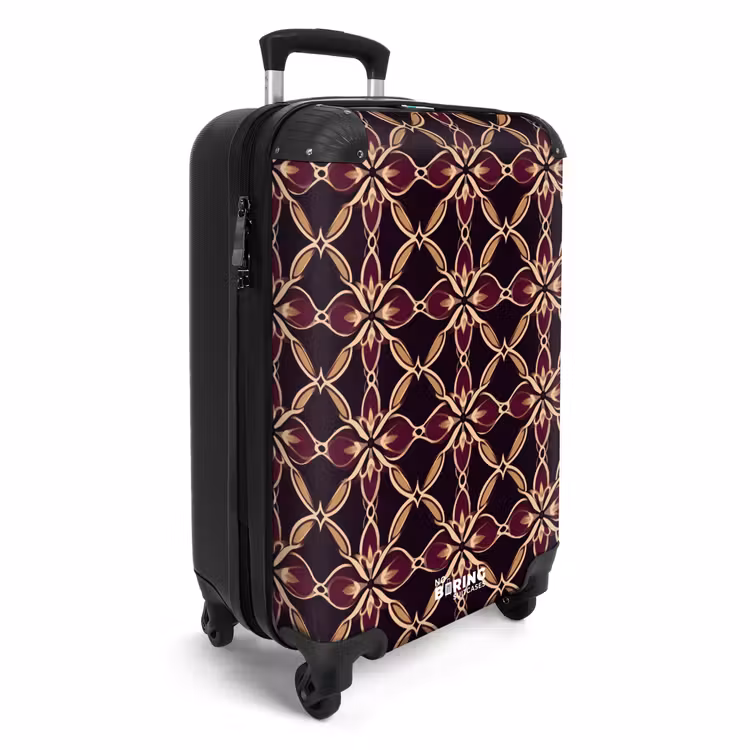Symmetrisch - Tegel - Burgundy NBS - Handbagage koffer - Volwassenen Unisex middel -productfoto_3d