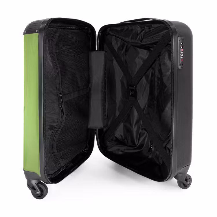 T-rex breekt door groen raam met glas NBS - Handbagage koffer - Kinderen Unisex middel -binnenkant