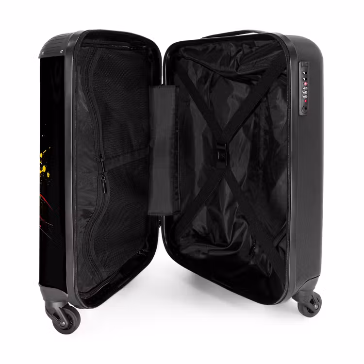 Tafeltennis met felle kleuren NBS - Handbagage koffer - Unisex middel -binnenkant