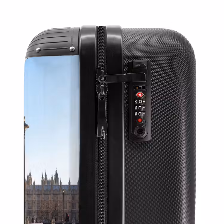 Koffer - Telefooncel - Rood - Londen - Stad - Architectuur - Telefooncel - Rood - Londen - Stad - Architectuur NBS - Handbagage koffer - Volwassenen Unisex middel