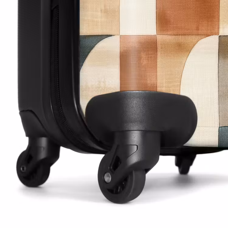 Koffer - Terracotta - Geometrisch - Aquarel - Textuur - Terracotta - Geometrisch - Aquarel - Textuur NBS - Handbagage koffer - Volwassenen Unisex middel