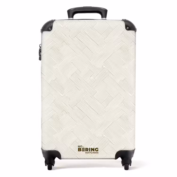 Textuur - Abstract - Beige NBS - Handbagage koffer - Volwassenen Unisex middel -productfoto_recht