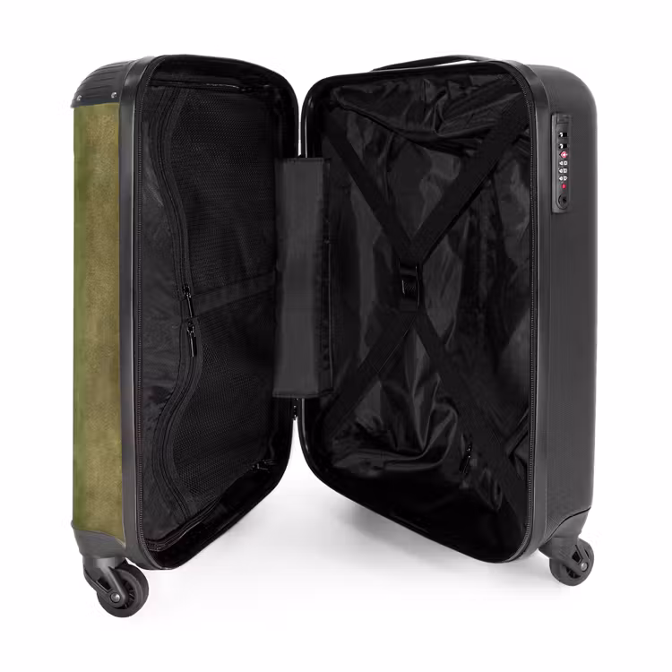 Textuur - Abstract - Groen NBS - Handbagage koffer - Volwassenen Unisex middel -binnenkant