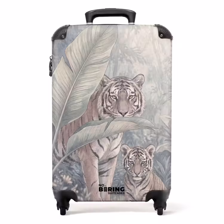 Koffer - Tijger - Welp - Jungle - Illustratie - Dieren - Tijger - Welp - Jungle - Illustratie - Dieren NBS - Handbagage koffer - Volwassenen Unisex middel