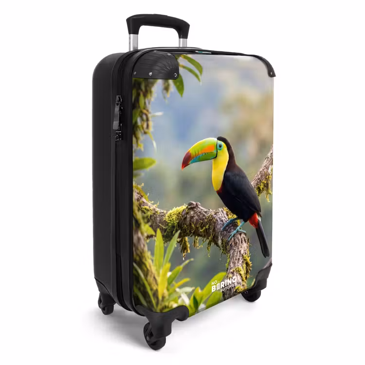 Koffer - Toekan - Jungle - Natuur - Kleurrijk - Toekan - Jungle - Natuur - Kleurrijk NBS - Handbagage koffer - Volwassenen Unisex middel