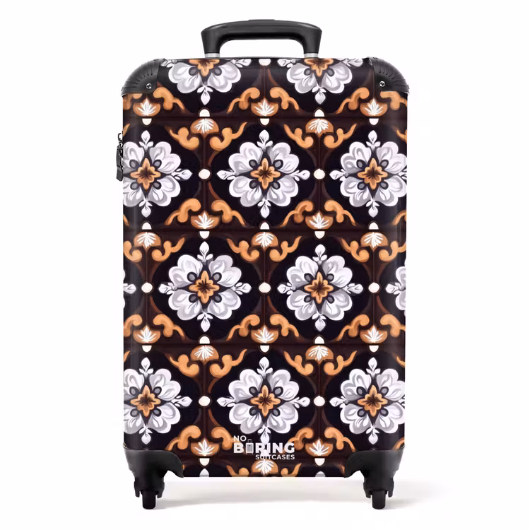 traditioneel - Element - Kleurrijk NBS - Handbagage koffer - Volwassenen Unisex middel -productfoto_recht