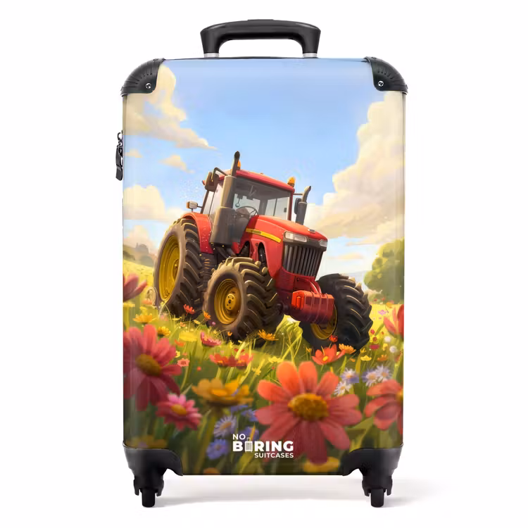 Trekker in bloemenweide NBS - Handbagage koffer - Unisex middel -productfoto_recht