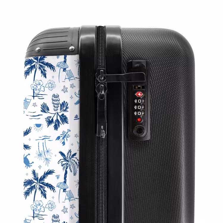 Vakantie patroon blauw NBS - Handbagage koffer - Volwassenen Unisex middel -slot