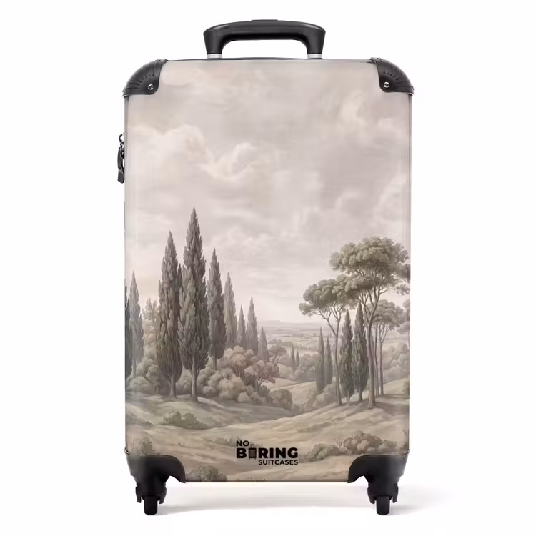 Koffer - Vallei - Bos - Natuur - Groen - Vallei - Bos - Natuur - Groen NBS - Handbagage koffer - Volwassenen Unisex middel