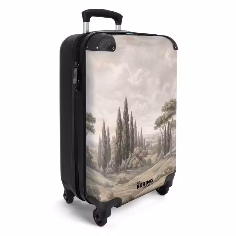Koffer - Vallei - Bos - Natuur - Groen - Vallei - Bos - Natuur - Groen NBS - Handbagage koffer - Volwassenen Unisex middel