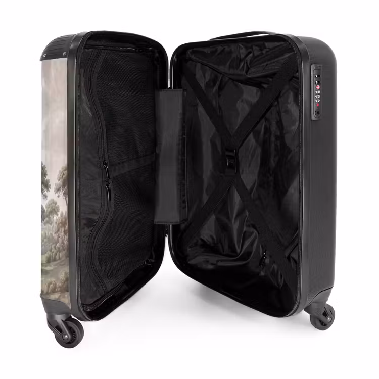 Koffer - Vallei - Bos - Natuur - Groen - Vallei - Bos - Natuur - Groen NBS - Handbagage koffer - Volwassenen Unisex middel