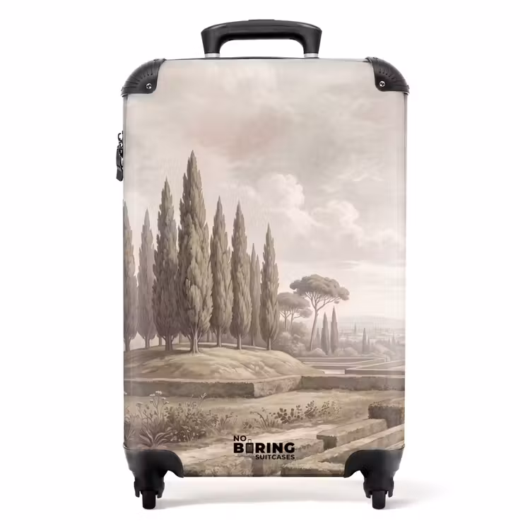 Koffer - Vallei - Tuin - Natuur - Groen - Vallei - Tuin - Natuur - Groen NBS - Handbagage koffer - Volwassenen Unisex middel