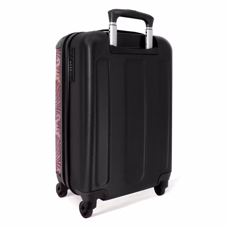 Varen - Patroon - Paars NBS - Handbagage koffer - Volwassenen Unisex middel -achterkant