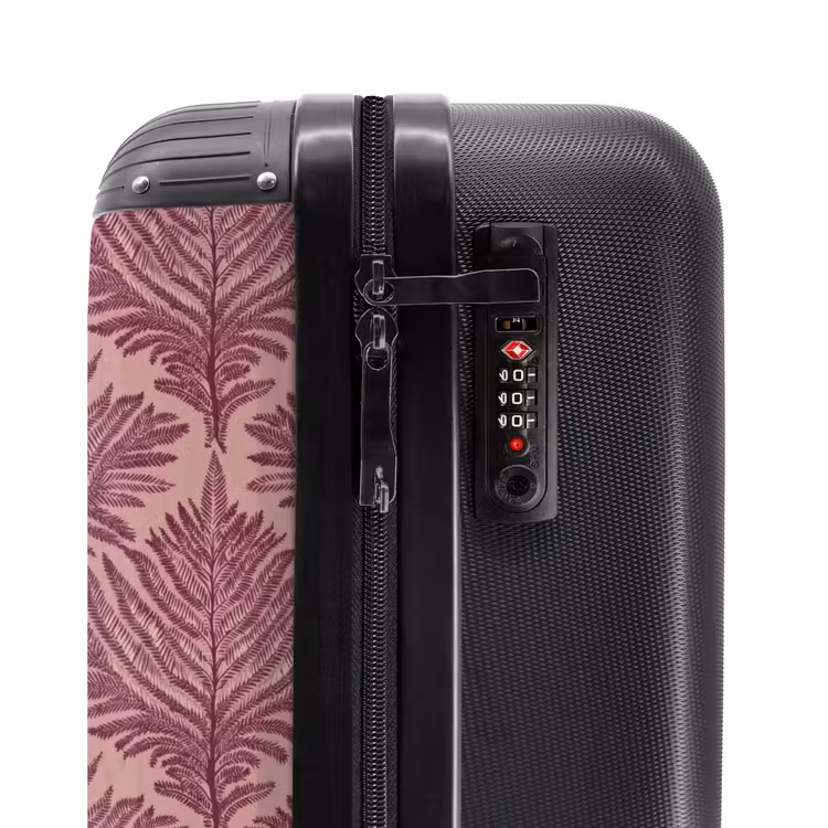 Varen - Patroon - Paars NBS - Handbagage koffer - Volwassenen Unisex middel -slot