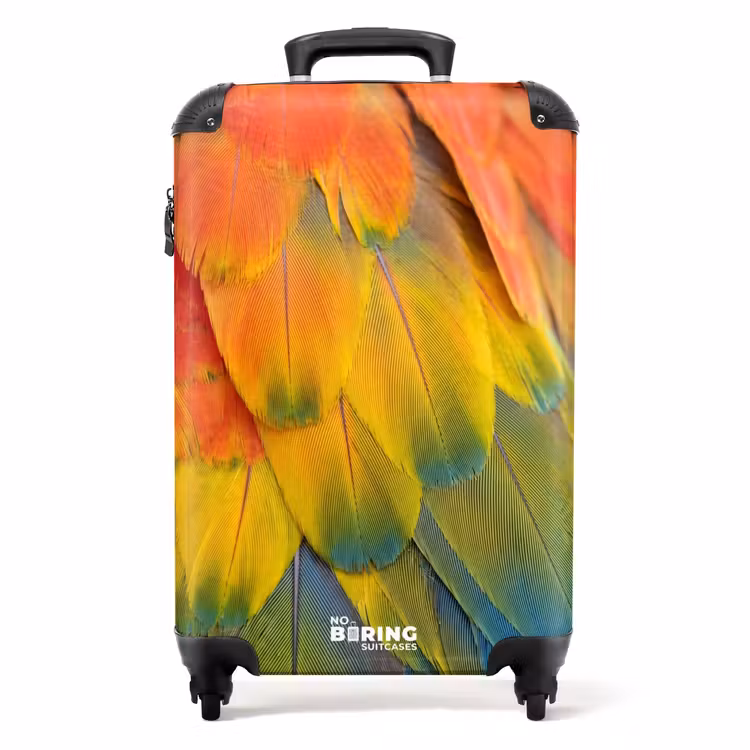 Koffer - Veren - Ara - Kleurrijk - Veren - Ara - Kleurrijk NBS - Handbagage koffer - Volwassenen Unisex middel