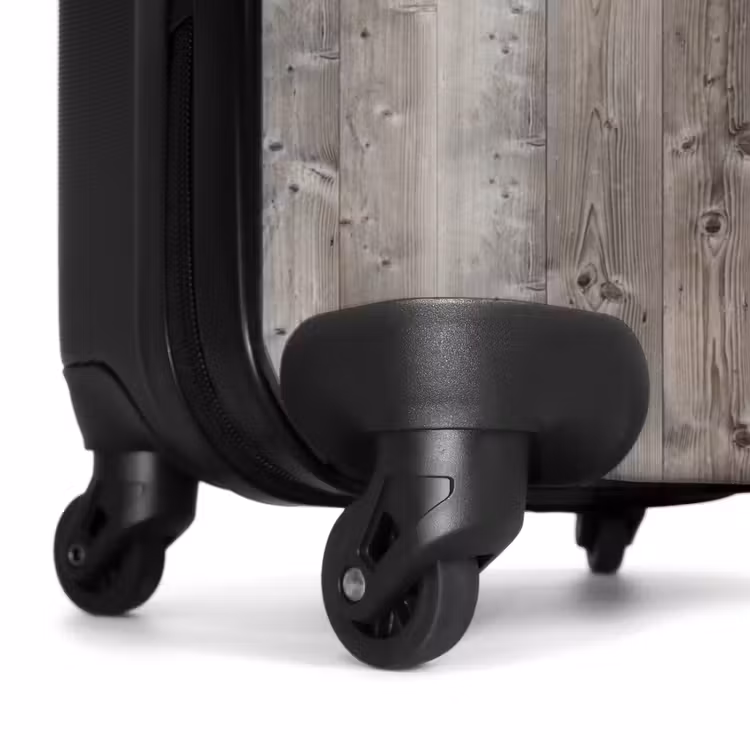 Vergrijsd hout met noesten en verticale lijnen NBS - Handbagage koffer - Volwassenen Unisex middel -wiel