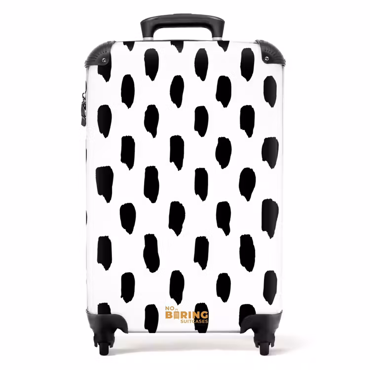Verticale vlekken op een witte achtergrond NBS - Handbagage koffer - Volwassenen Unisex middel -productfoto_recht