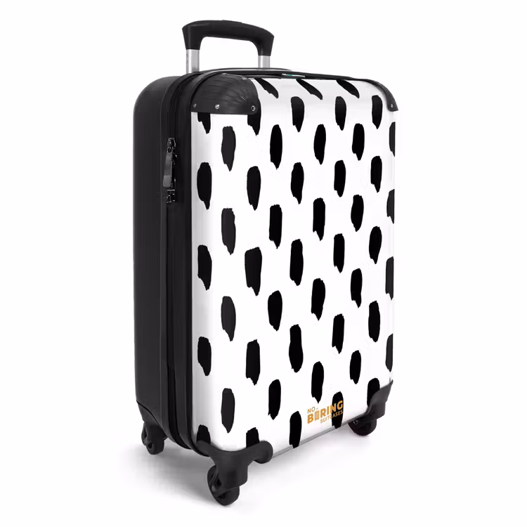 Verticale vlekken op een witte achtergrond NBS - Handbagage koffer - Volwassenen Unisex middel -productfoto_3d