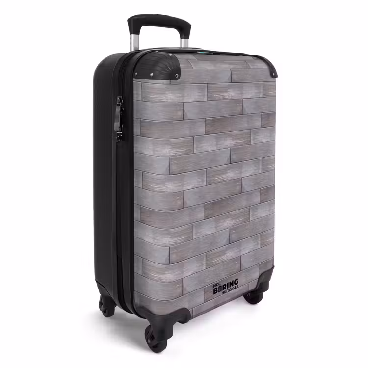 Verweerd blauwgrijs hout NBS - Handbagage koffer - Volwassenen Unisex middel -productfoto_3d