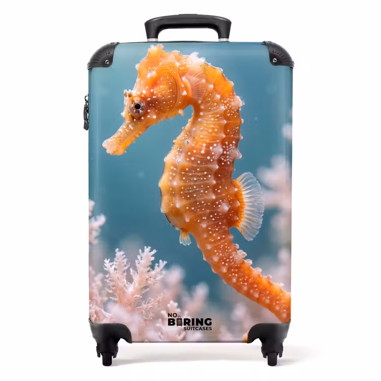 Koffer - Vis - Koraal - Oceaan - Macro - Oranje - Vis - Koraal - Oceaan - Macro - Oranje NBS - Handbagage koffer - Volwassenen Unisex middel