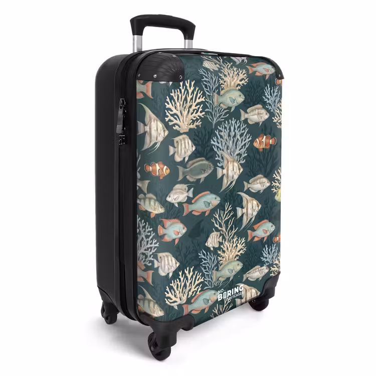 Koffer - Vis - Koraal - Onderwater - Illustratie - Vis - Koraal - Onderwater - Illustratie NBS - Handbagage koffer - Volwassenen Unisex middel