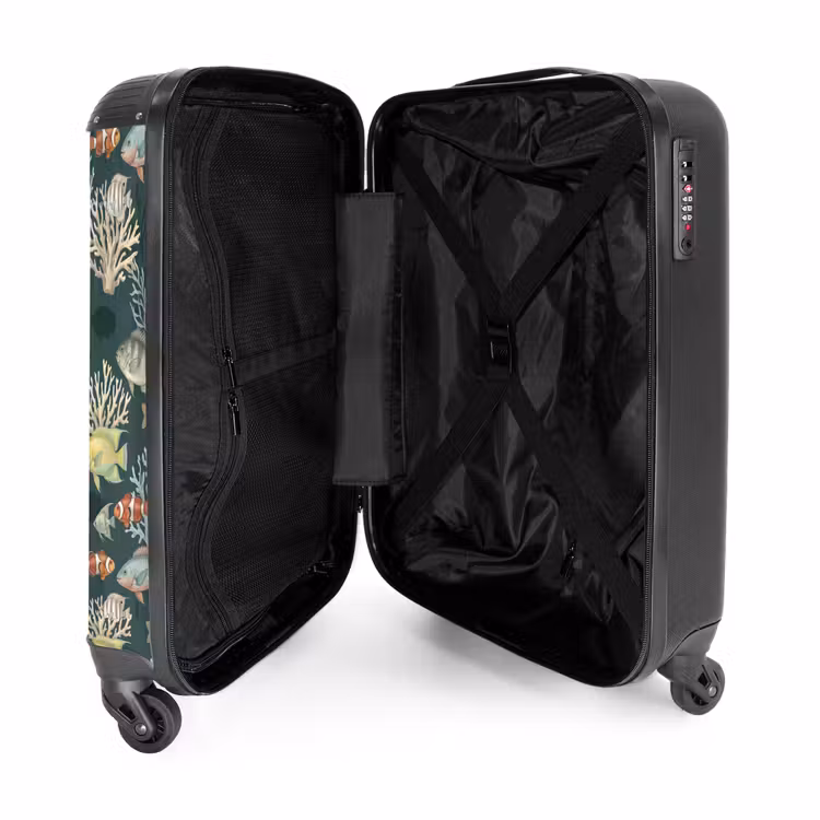 Koffer - Vis - Koraal - Onderwater - Illustratie - Vis - Koraal - Onderwater - Illustratie NBS - Handbagage koffer - Volwassenen Unisex middel
