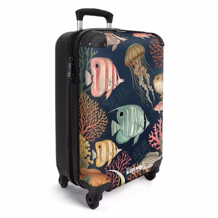 Koffer - Vis - Koraal - Onderwater - Illustratie - Vis - Koraal - Onderwater - Illustratie NBS - Handbagage koffer - Volwassenen Unisex middel