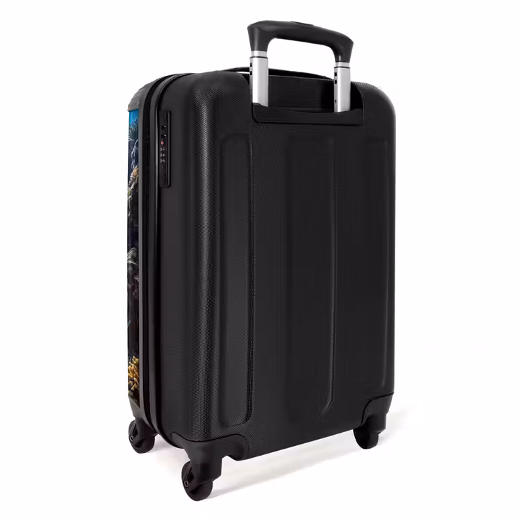 Koffer - Vis - Koraalrif - Onderwater - Levendig - Blauw - Vis - Koraalrif - Onderwater - Levendig - Blauw NBS - Handbagage koffer - Volwassenen Unisex middel