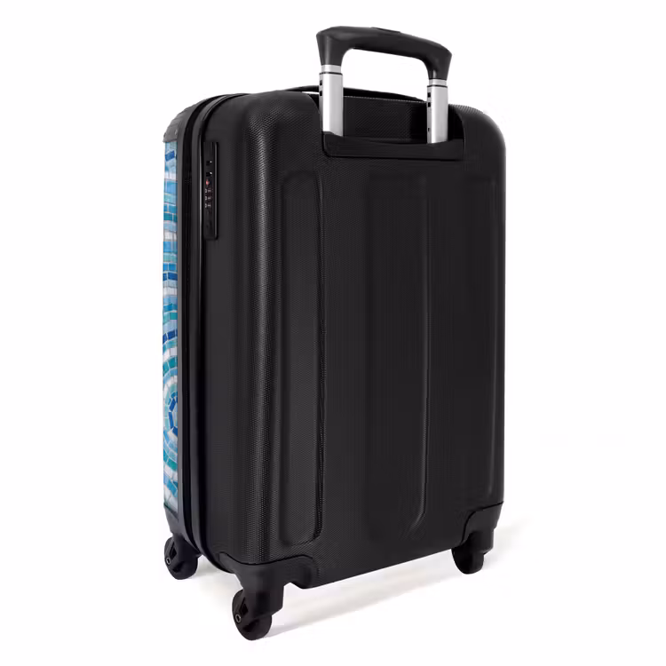 Koffer - Vis - Mozaïek - Water - Decoratief - Blauw - Vis - Mozaïek - Water - Decoratief - Blauw NBS - Handbagage koffer - Volwassenen Unisex middel