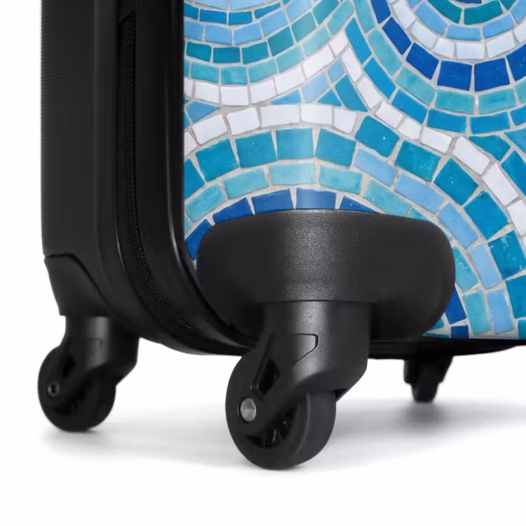Koffer - Vis - Mozaïek - Water - Decoratief - Blauw - Vis - Mozaïek - Water - Decoratief - Blauw NBS - Handbagage koffer - Volwassenen Unisex middel