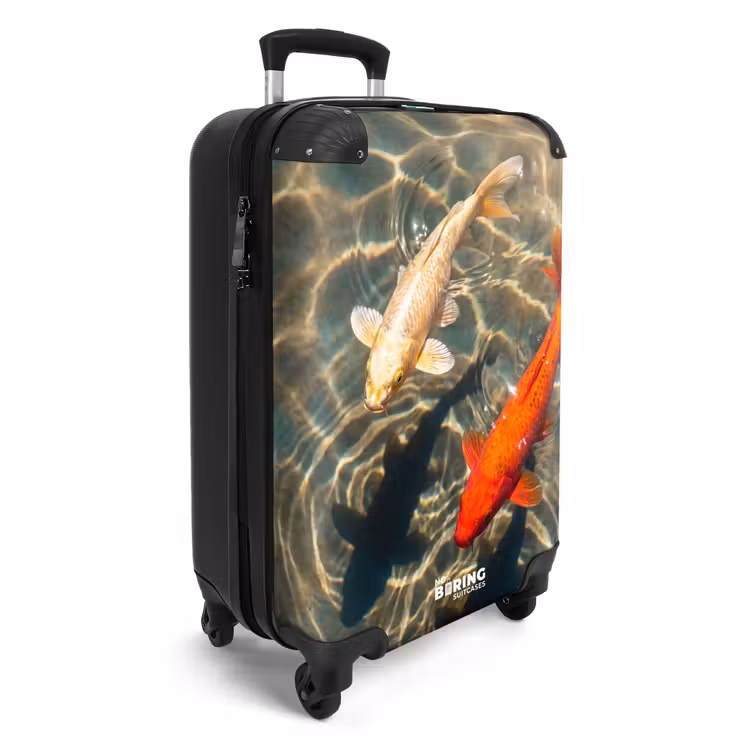 Koffer - Vis - Water - Dieren - Oranje - Goud - Vis - Water - Dieren - Oranje - Goud NBS - Handbagage koffer - Volwassenen Unisex middel