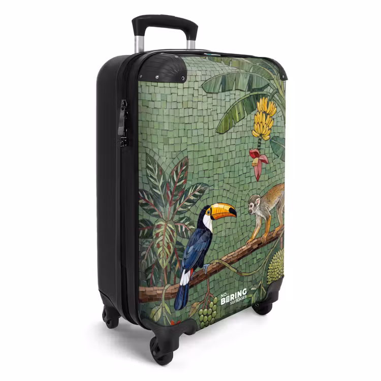 Koffer - Vogel - Dier - Jungle - Mozaïek - Natuur - Vogel - Dier - Jungle - Mozaïek - Natuur NBS - Handbagage koffer - Volwassenen Unisex middel