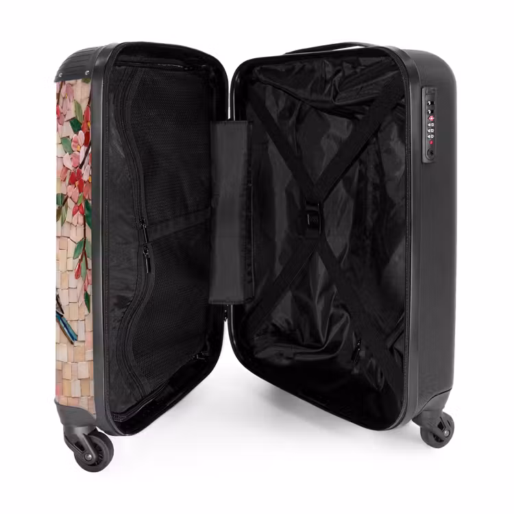 Koffer - Vogel - fontein - mozaiek - kleurrijk - dieren - Vogel - fontein - mozaiek - kleurrijk - dieren NBS - Handbagage koffer - Volwassenen Unisex middel