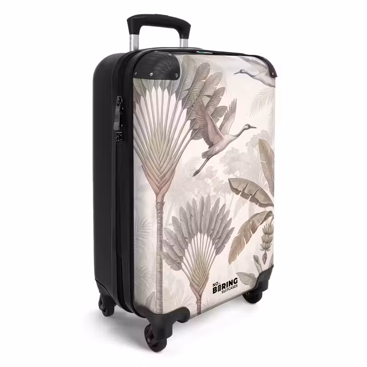 Koffer - Vogel - Jungle - Illustratie - Dieren - Vogel - Jungle - Illustratie - Dieren NBS - Handbagage koffer - Volwassenen Unisex middel
