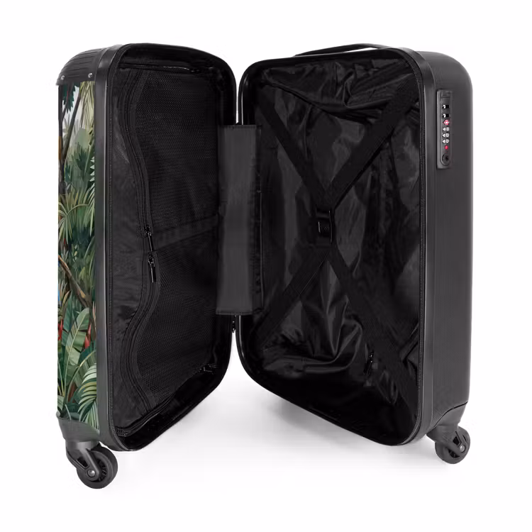 Koffer - Vogel - Jungle - Natuur - Mozaïek - Groen - Vogel - Jungle - Natuur - Mozaïek - Groen NBS - Handbagage koffer - Volwassenen Unisex middel