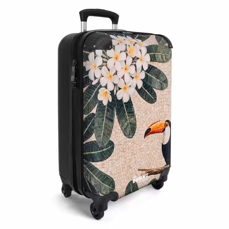 Koffer - Vogel - Mozaïek - Tropisch - Natuur - Kleurrijk - Vogel - Mozaïek - Tropisch - Natuur - Kleurrijk NBS - Handbagage koffer - Volwassenen Unisex middel