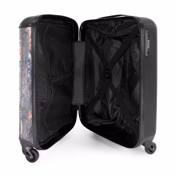 Koffer - Vogel - Pauw - Architectuur - Klassiek - Groen - Vogel - Pauw - Architectuur - Klassiek - Groen NBS - Handbagage koffer - Volwassenen Unisex middel