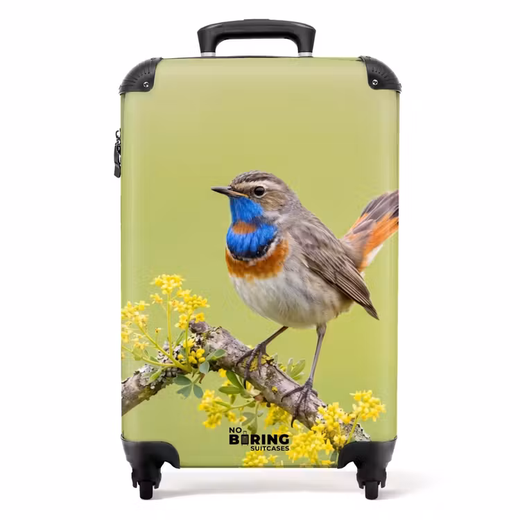 Koffer - Vogel - Tak - Natuur - Kleurrijk - Vogel - Tak - Natuur - Kleurrijk NBS - Handbagage koffer - Volwassenen Unisex middel