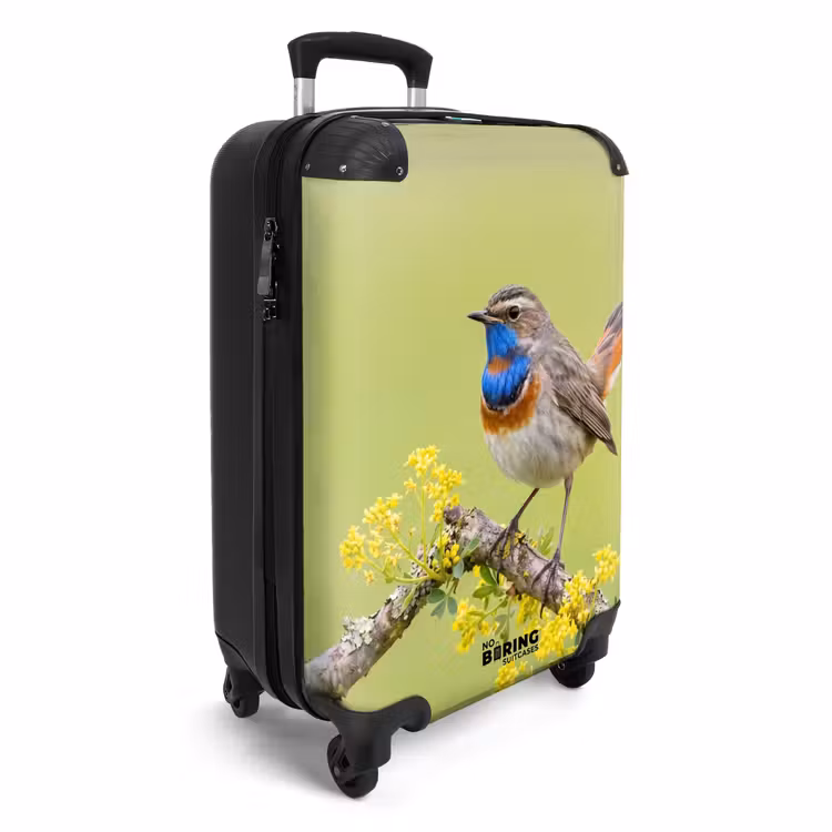 Koffer - Vogel - Tak - Natuur - Kleurrijk - Vogel - Tak - Natuur - Kleurrijk NBS - Handbagage koffer - Volwassenen Unisex middel