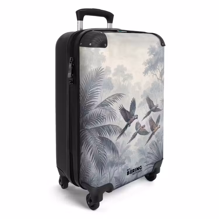 Koffer - Vogel - Vliegend - Jungle - Vintage - Dieren - Vogel - Vliegend - Jungle - Vintage - Dieren NBS - Handbagage koffer - Volwassenen Unisex middel