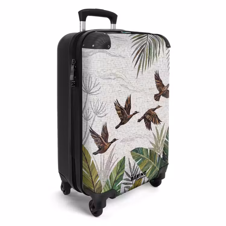 Koffer - Vogel - Vliegend - Tropisch - Mozaïek - Groen - Vogel - Vliegend - Tropisch - Mozaïek - Groen NBS - Handbagage koffer - Volwassenen Unisex middel