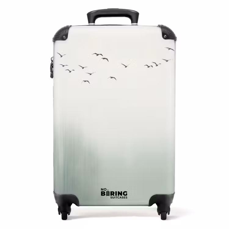 Koffer - Vogel - Vlucht - Natuur - Minimalistisch - Vogel - Vlucht - Natuur - Minimalistisch NBS - Handbagage koffer - Volwassenen Unisex middel