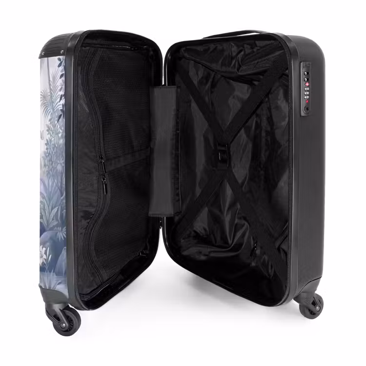Koffer - Vogel - Water - Tropisch - Natuur - Blauw - Vogel - Water - Tropisch - Natuur - Blauw NBS - Handbagage koffer - Volwassenen Unisex middel