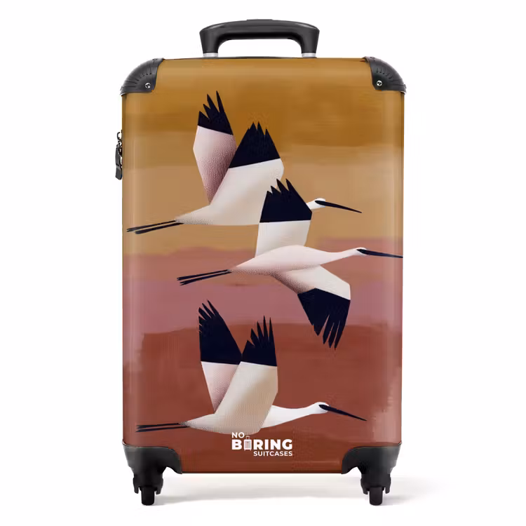 Vogels - Snavel - Abstract NBS - Handbagage koffer - Volwassenen Unisex middel -productfoto_recht