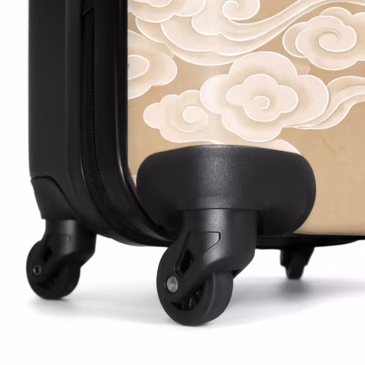 Koffer - Vogels - Vliegen - Beige - Vogels - Vliegen - Beige NBS - Handbagage koffer - Volwassenen Unisex middel