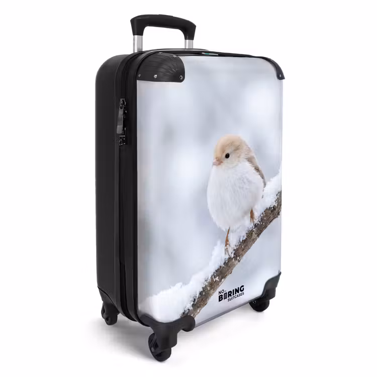Koffer - Vogeltje - Sneeuw - Tak - Winter - Zacht - Vogeltje - Sneeuw - Tak - Winter - Zacht NBS - Handbagage koffer - Volwassenen Unisex middel